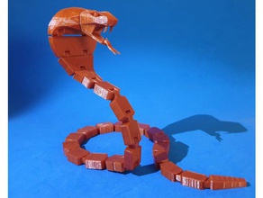 flexi cobra animaux animal articulado articulés flexible juguete jouet 3d print model - Mito3D