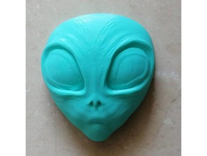 alien-Gesicht Kunst alien aliens klassische scifi Raum ufo 3d print model - Mito3D