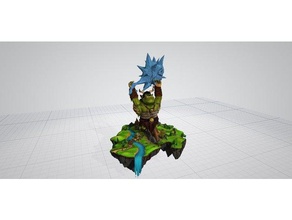 diorama super giant troll vs warriors art 3d print model - Mito3D