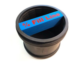 rock vaso de llenado medidor 3lb goma barril diy 3d print model - Mito3D