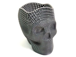 wireframe skull - perfect edition office holder pen pencil 3d print model - Mito3D