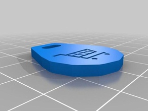 remixed pound coin trolley token 3d print model - Mito3D