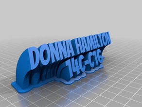 donna hamilton office customized 3d print model - Mito3D