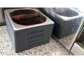 espresso knock casella di caffè macinato disposizione bin La stampa 3d smaltimento contenitore lo 3d print model - Mito3D