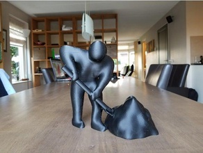 3d-road-Arbeit anmelden Skulpturen Kunst Mann Männer Straße Skulptur Arbeit 3d print model - Mito3D