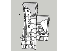 adeptus titanicus edifício4 - a ruína jogos 30k escala épica warhammer 40k 3d print model - Mito3D