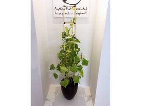 modular plant trellis outdoor & garden climb created freecad grow guide indoor gardening pot support 3d print model - Mito3D