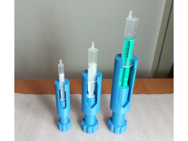syringe screw feeder hand tools doser microscopy extruder holder pump 3D print model - Mito3D