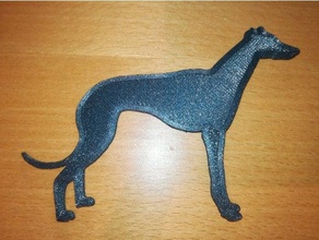 greyhound whippet fridge magnet kitchen & dining sighthound 3d print model - Mito3D