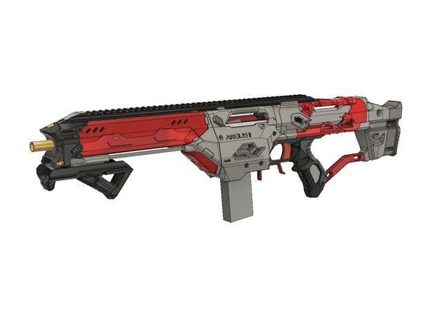 argus ıı springer blaster v15 spor ve açık hava blasterforge longshot mod nerf stryfe 3D print model - Mito3D