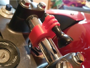 single screw gopro bar mount sport & outdoors bike fixation guidon handlebar motorbike motorcycle vtt 3d print model - Mito3D