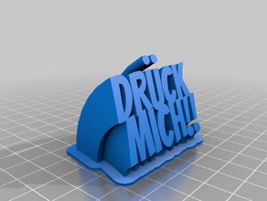 dr ck mich text customized 3d print model - Mito3D