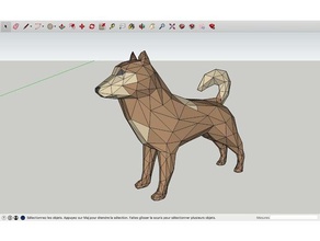 low-poly-Hund 3d-drucken Hund low-poly 3d print model - Mito3D