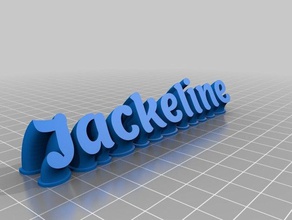 jackeline de la oficina personalizado 3d print model - Mito3D
