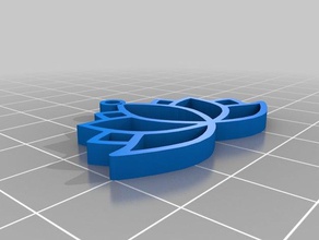 Anahtarlık lotus 3d baskı yoga 3d print model - Mito3D