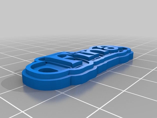 la fina de porte-clés personnalisé 3D print model - Mito3D
