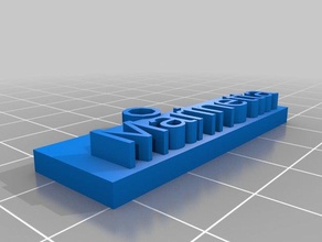 benim ad etiketi Anahtarlık özelleştirilmiş 3d print model - Mito3D
