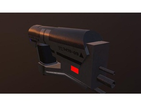 apollo h4 laser pistol props gun lazer science fiction scifi space system shock 2 video game weapon 3d print model - Mito3D