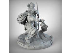 ashe tryndamere embrace sculptures 3d print model - Mito3D
