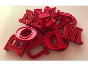 alfabeto de crianças aprendizagem 3d números barra letras os jogar origem feitiço brinquedo 3d print model - Mito3D