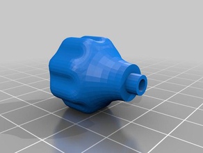 knauf knob m3 hexagonal hole screw household 3d print model - Mito3D