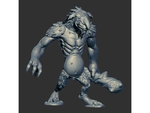 troll warrior games dnd miniature fantasy gaming monster roleplaying wargaming 3d print model - Mito3D