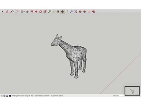 low-poly giraffe 3d-drucken 3d print model - Mito3D