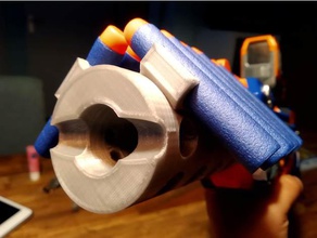 nerf stockade Düse 12 Dart Halter Spielzeug & game Zubehör gun mod 3d print model - Mito3D