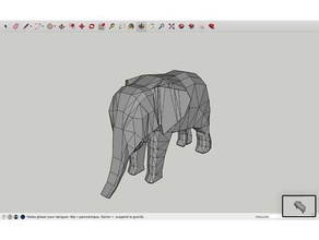 low poly elephant 3d printing 3d print model - Mito3D