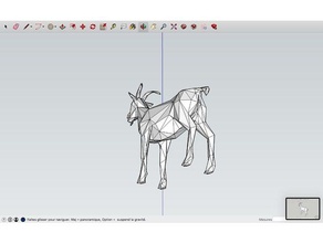 low poly goat 3d printing 3d print model - Mito3D