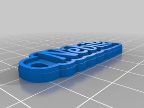 neben Englisch Schlüsselanhänger kundengebundene 3d print model - Mito3D