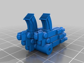 multiple tornado gun sponson vehicles 3d print model - Mito3D