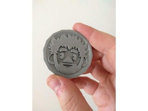 asterios kokkinos token-os moedas e selos moeda comediante giveaway medalha on-line podcast swag token 3d print model - Mito3D