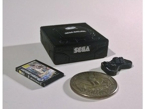 mini sega saturn toys & games console dollhouse geek miniature retro 3d print model - Mito3D