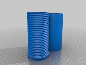 my customized triple-wall twist container containers 3d print model - Mito3D