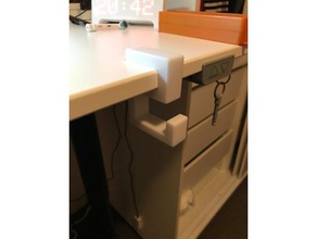 ikea bekant desk cable hook office 3d print model - Mito3D