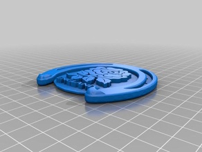 english rose - horseshoe art england 3d print model - Mito3D