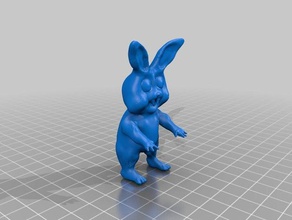 vampire rabbit 3d printing abstract animal blood scars sculpt silly weird 3d print model - Mito3D