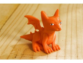cute dragon cat creatures 3d print model - Mito3D