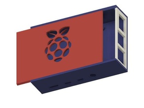 couvercle coulissant en cas raspberry pi 4b de l'électronique prusa i3 mk3 4 3d print model - Mito3D
