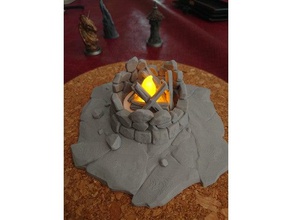 tabletop campfire toys & games dnd mini miniature dungeons dragons ender 3 lulzbot pathfinder gaming rpg terrain 3d print model - Mito3D