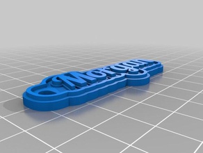 özelleştirilmiş çok satırlı etiket anahtarlığım Anahtarlık 3d print model - Mito3D