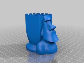 moai flowerpot 3d printers 3d print model - Mito3D