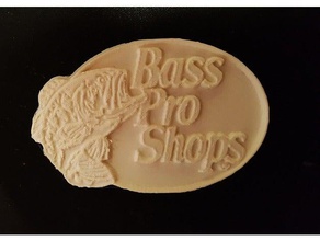 bass pro shops logo 3d L'impression Modèle pêcheur à la ligne pêche basse bassproshops de conception du poisson fisher le leurre tige les tiges boutique des boutiques 3d print model - Mito3D
