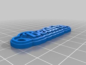 llavero beatriz Schlüsselanhänger kundengebundene 3d print model - Mito3D