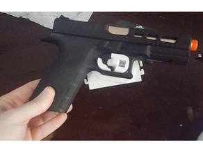 glock 17 trigger lock holster w molle-clip mechanische Spielzeuge airsoft Zubehör teilen 3d print model - Mito3D
