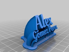 alex oleo de script office personalizado 3d print model - Mito3D