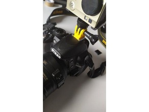 le support de caméra nikon flash slide sport et loisirs andoer 4k gopro montage monture 3d print model - Mito3D