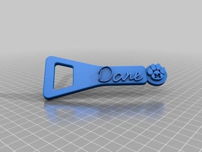 mu dane signature bottle opener 3d printing 3d print model - Mito3D