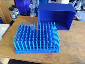 facs tube peg rack cover shield tool holders & boxes antibody immunostaining staining holder 3d print model - Mito3D